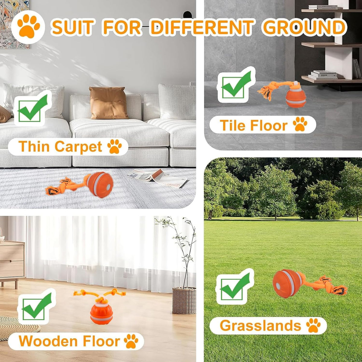 Rechargeable Interactive Rolling Pet Toy