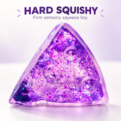 Purple Glitter Triangle Hard Squishy Toy