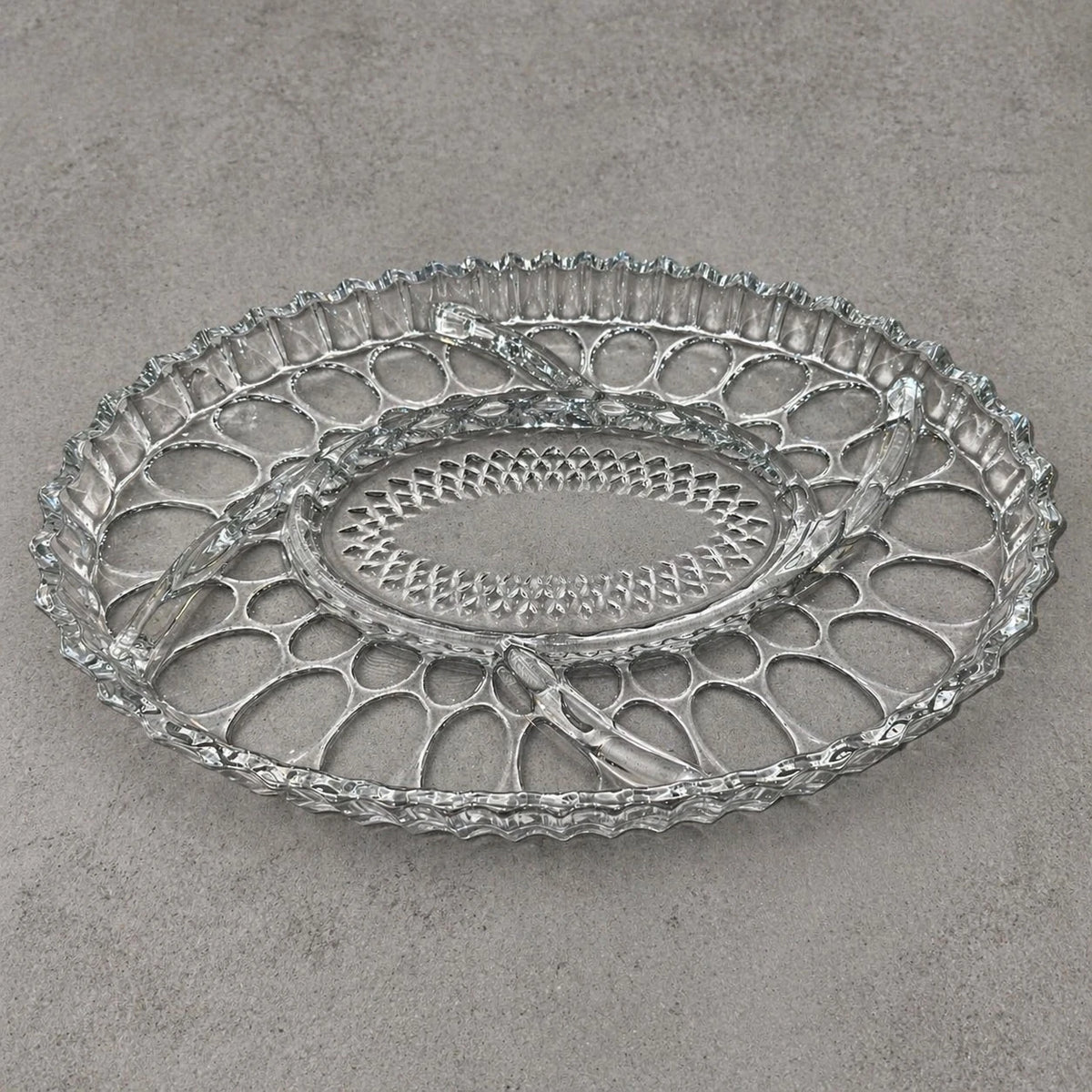 Glass Serving Tray Oval Crystal Look Luxury Serving Plate Elegant Fruit Dessert Display Tray Decorative Table Tray - Image 3