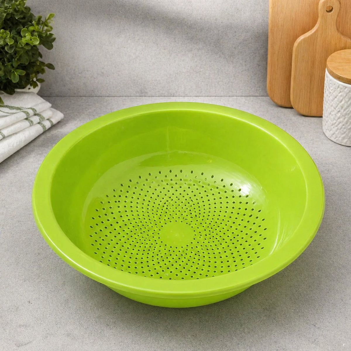 Plastic Colander Bowl Kitchen Strainer Vegetable Fruit Washing Drain Basket Pasta Rice Drainer 26 cm