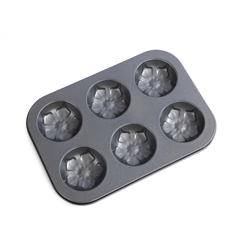Flower Shaped 6 Cavity Baking Tray