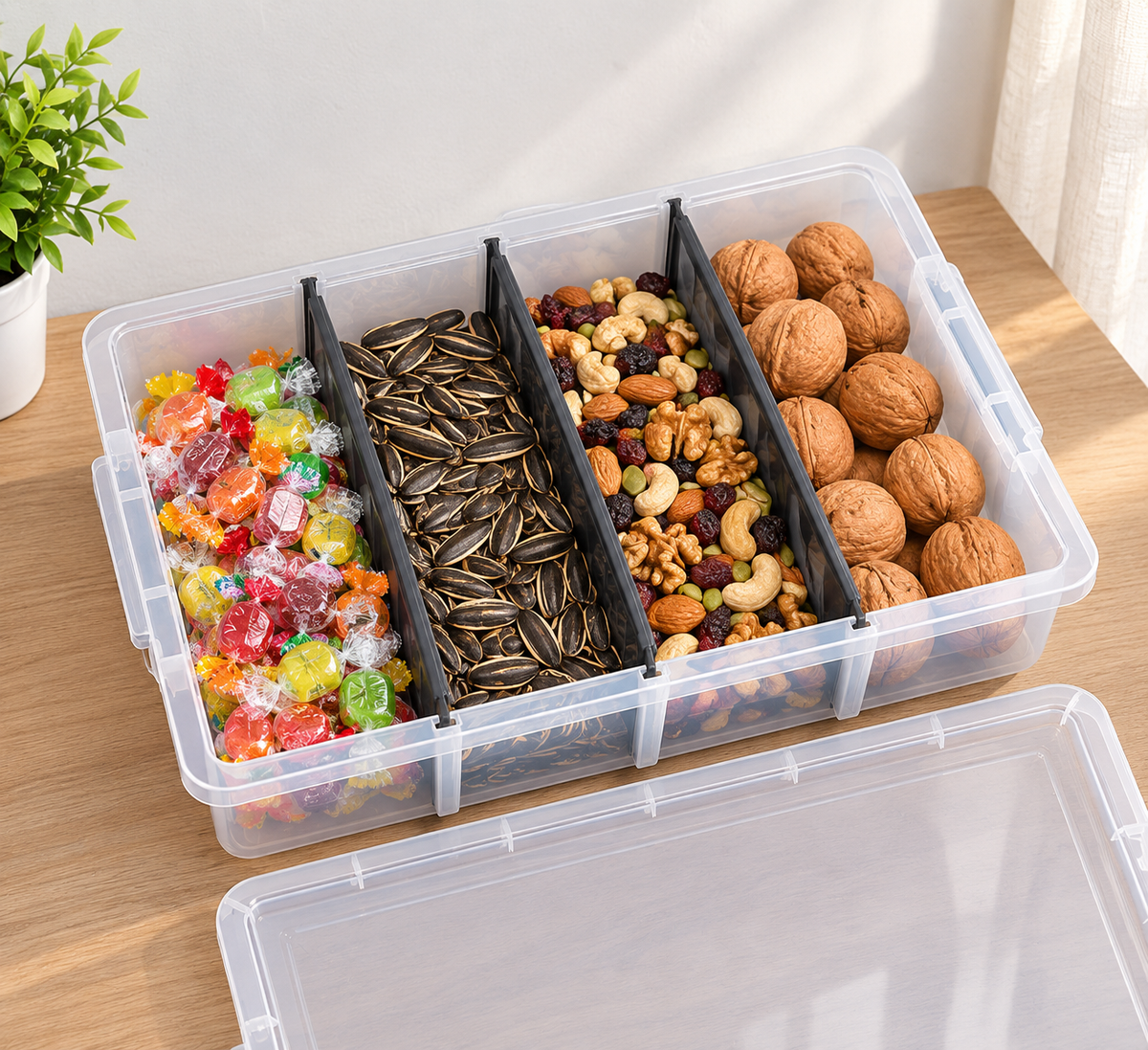 10L Multi Purpose Storage Box with 3 Removable Dividers