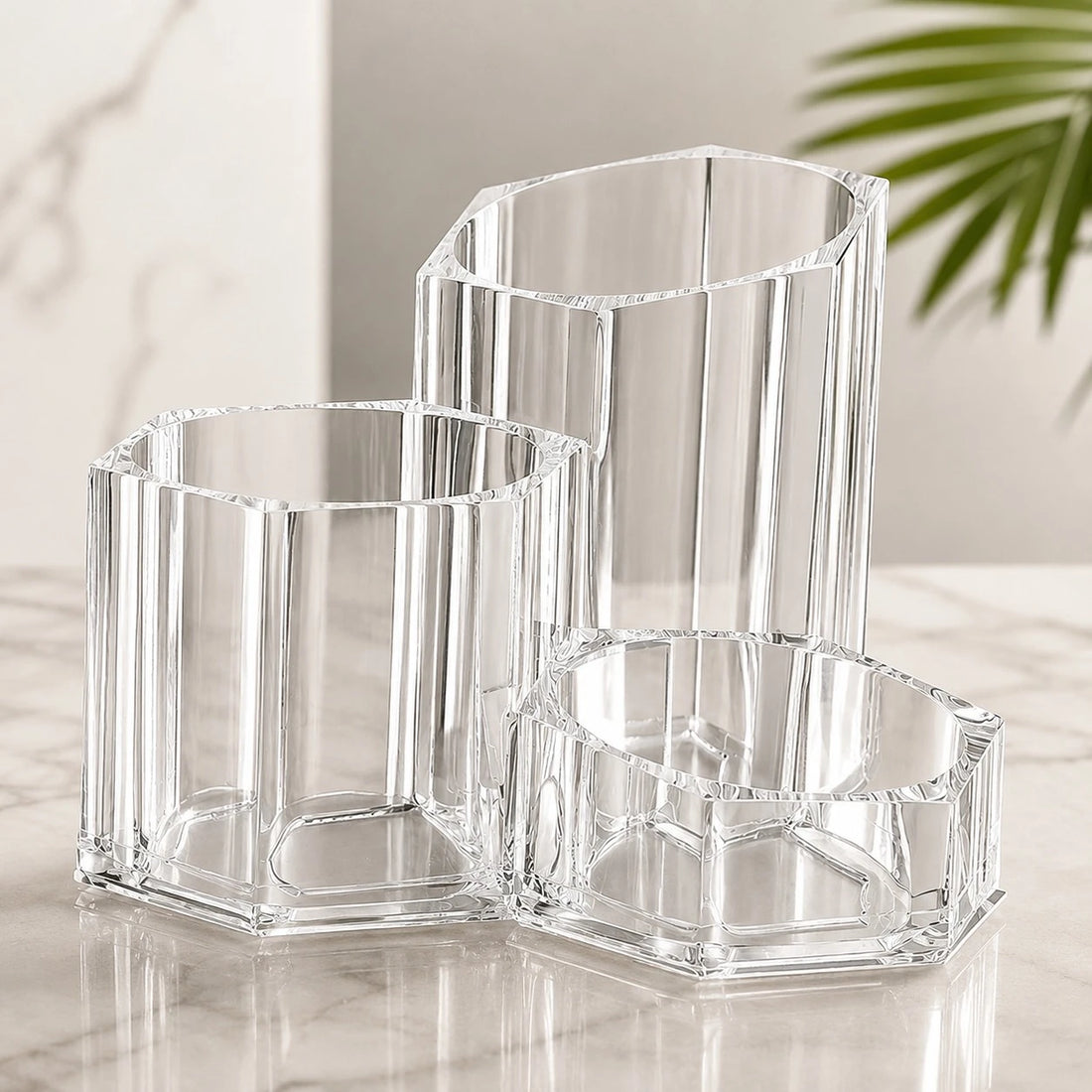 Acrylic Makeup Organizer Cosmetic Brush Holder Lipstick Storage Vanity Organizer Set