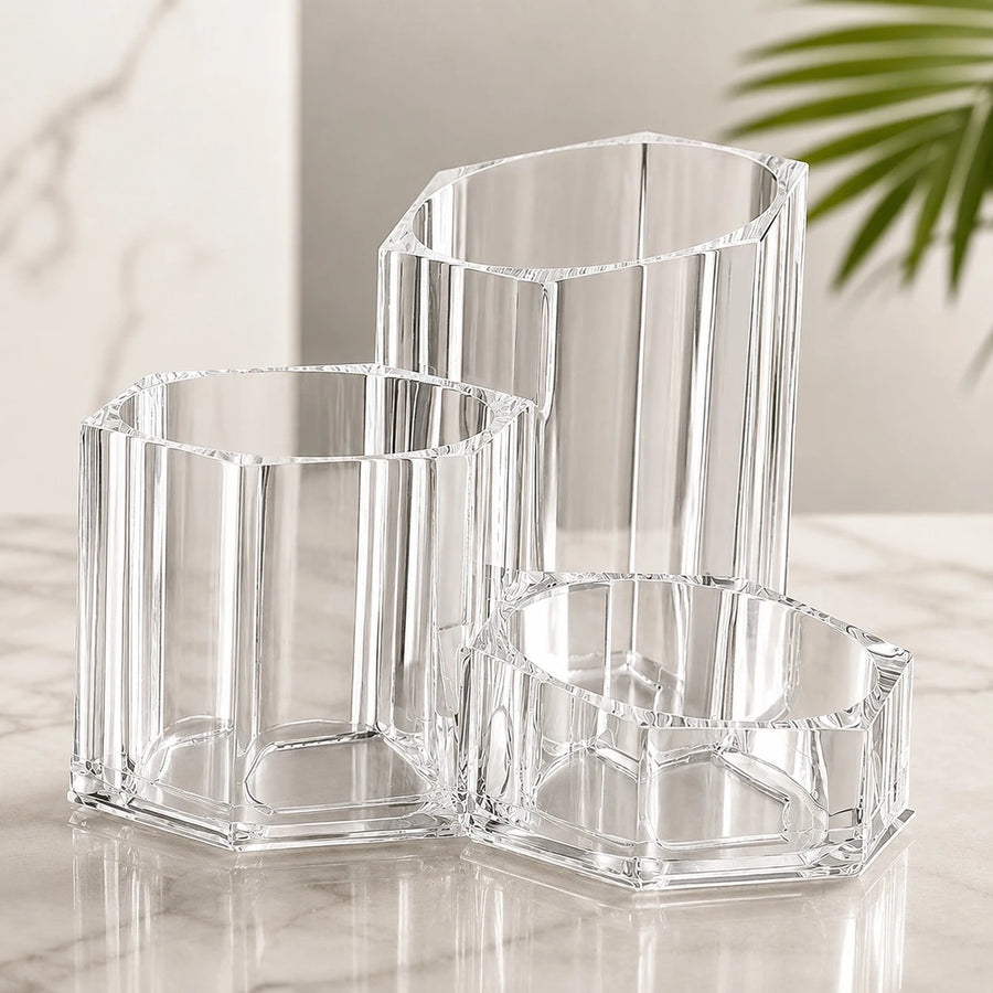 Acrylic Makeup Organizer Cosmetic Brush Holder Lipstick Storage Vanity Organizer Set