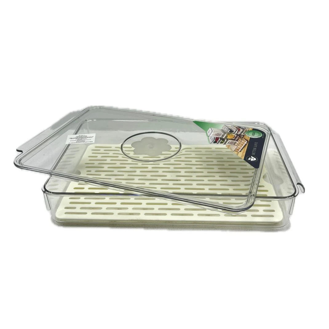 Clear Plastic Food Container for Kitchen Storage Transparent Food Box for Pantry Organization Meal Prep and Fridge Use