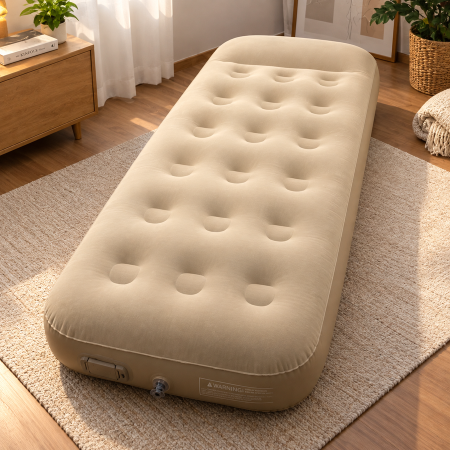 Inflatable Air Bed with Rechargeable Pump