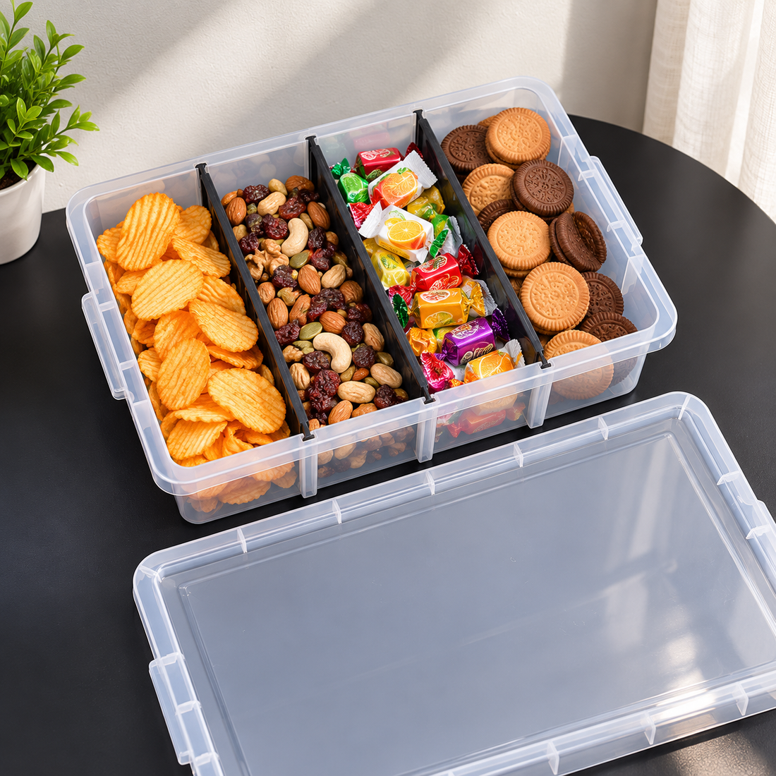 10L Multi Purpose Storage Box with 3 Removable Dividers