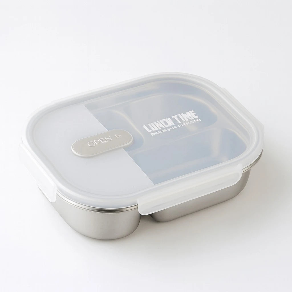 Stainless Steel Lunch Box with Transparent Lid