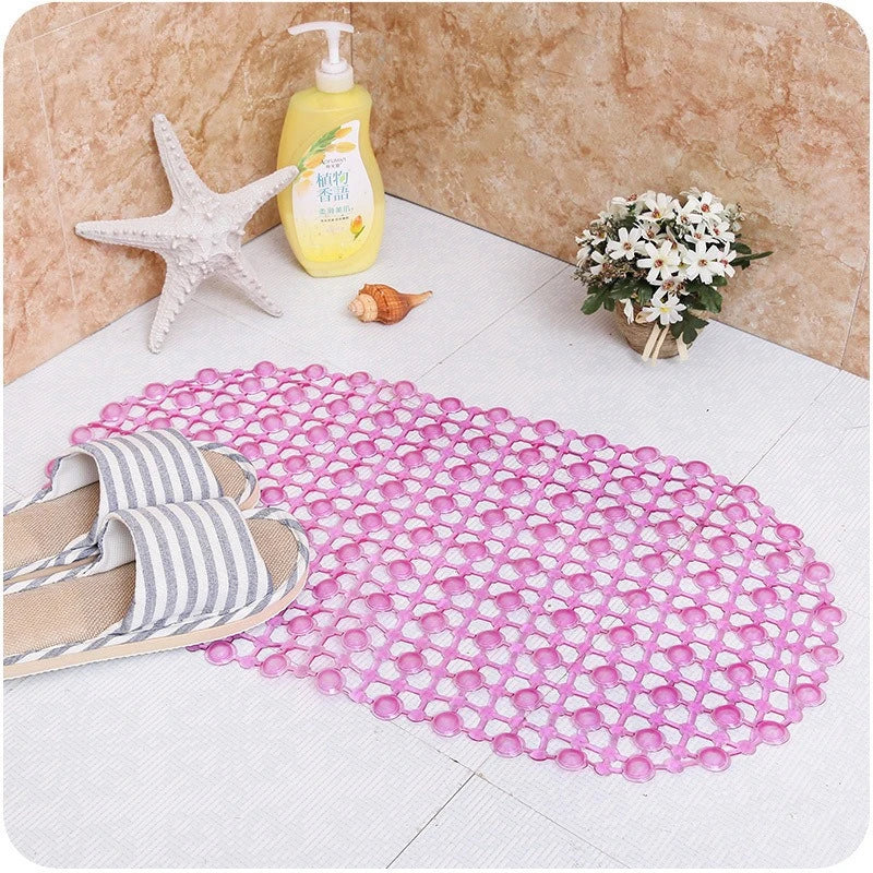 Anti-Slip PVC Bath Mat with Suction Cups – Drainage Safety Design for Bathroom & Shower (67 × 37 cm) - Image 4