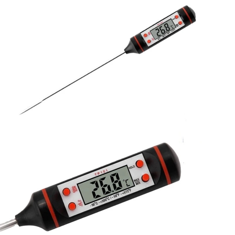 Digital Food Thermometer Stainless Steel Kitchen BBQ Cooking Meat Temperature Probe