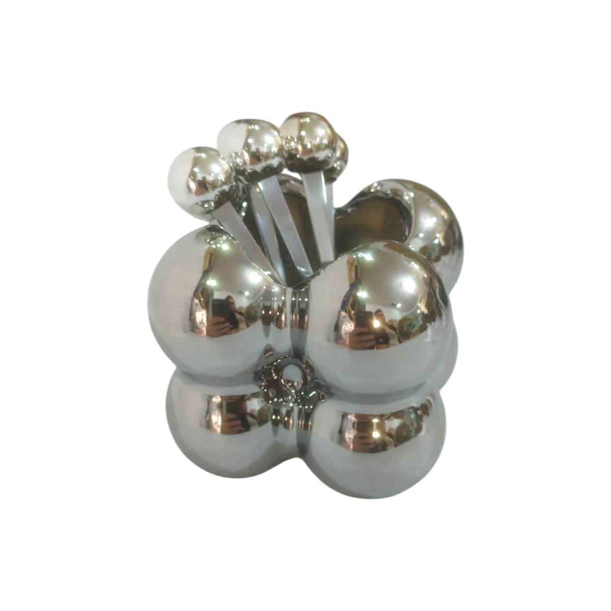 Silver Bubble Fruit Forks