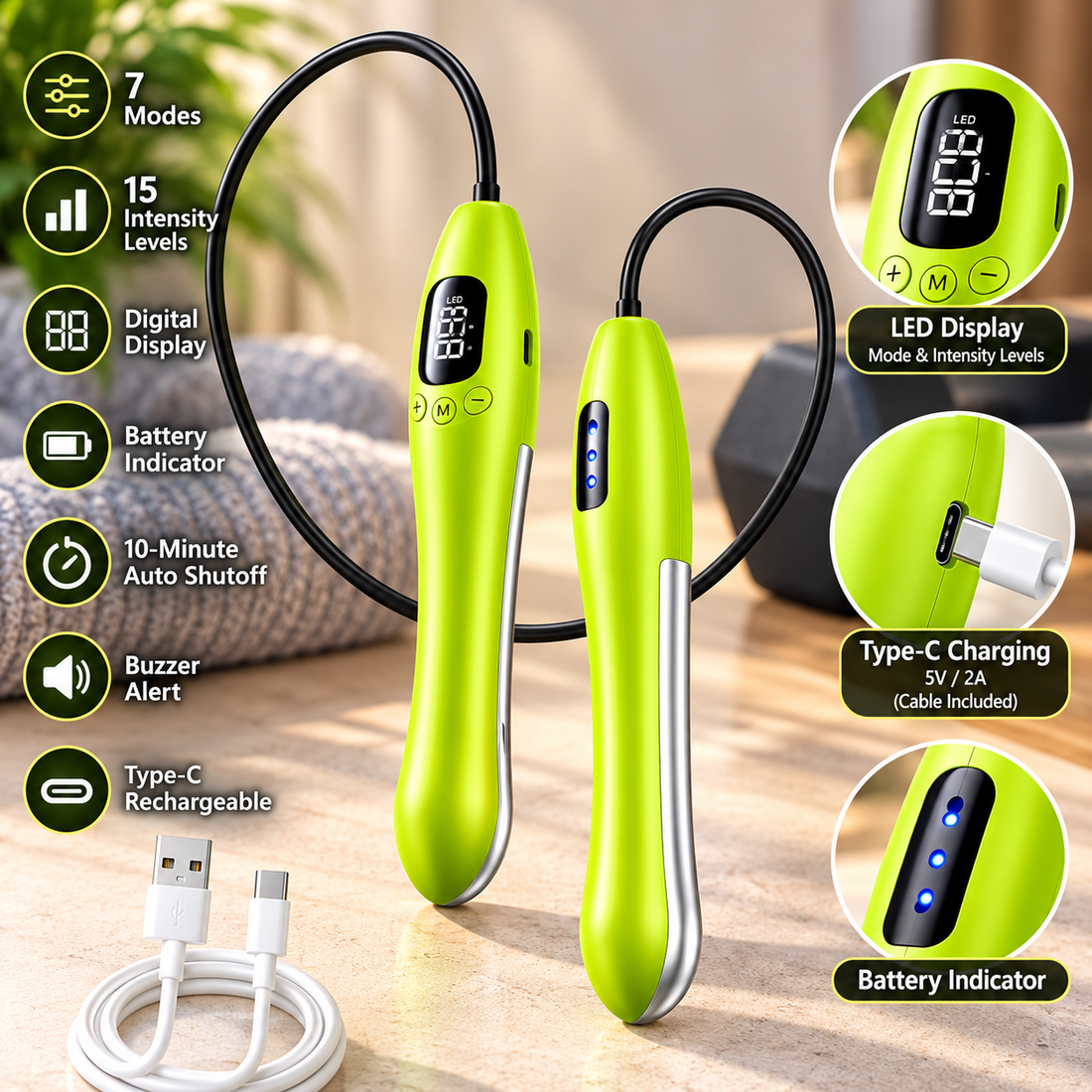 EMS Arm Toning Device with 7 Modes and 15 Intensity Levels