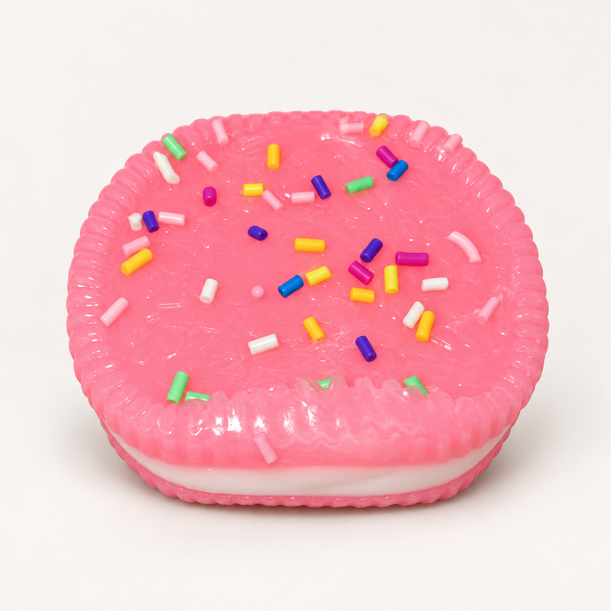 Small Soft Squishy Cookie Toy with Colorful Sprinkles