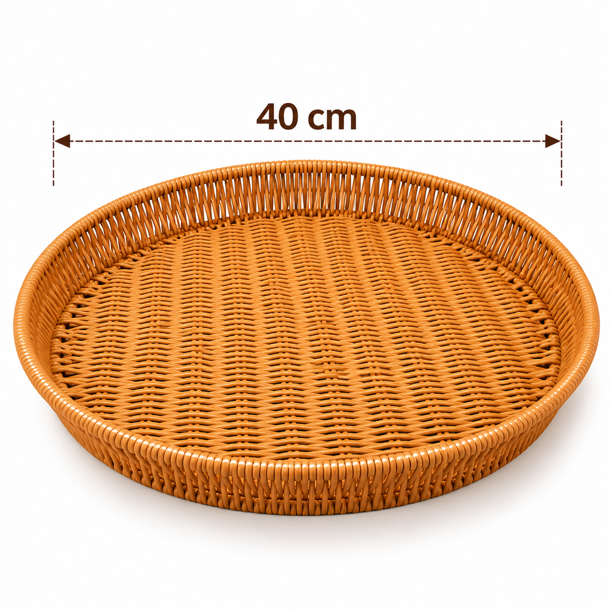 Round Woven Rattan Serving Tray Available in 7 Sizes