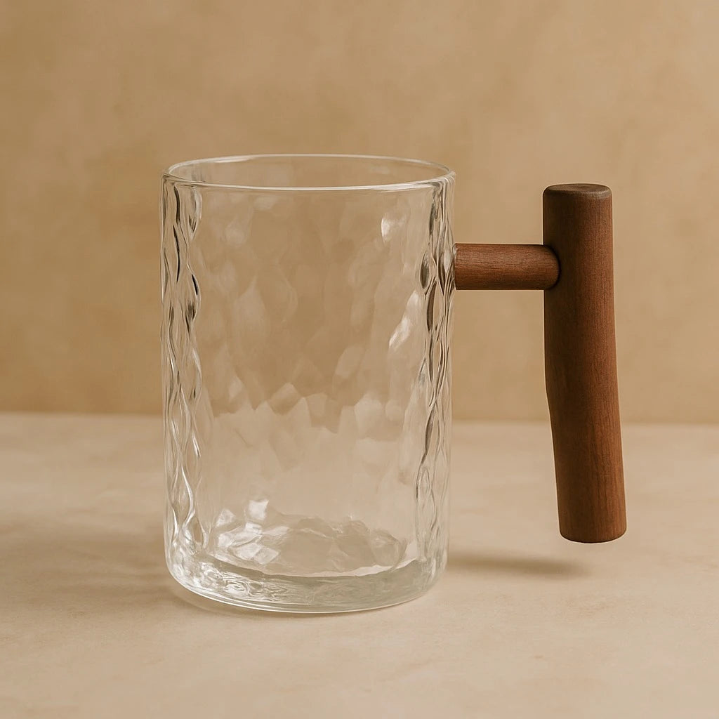 Textured Glass Cup