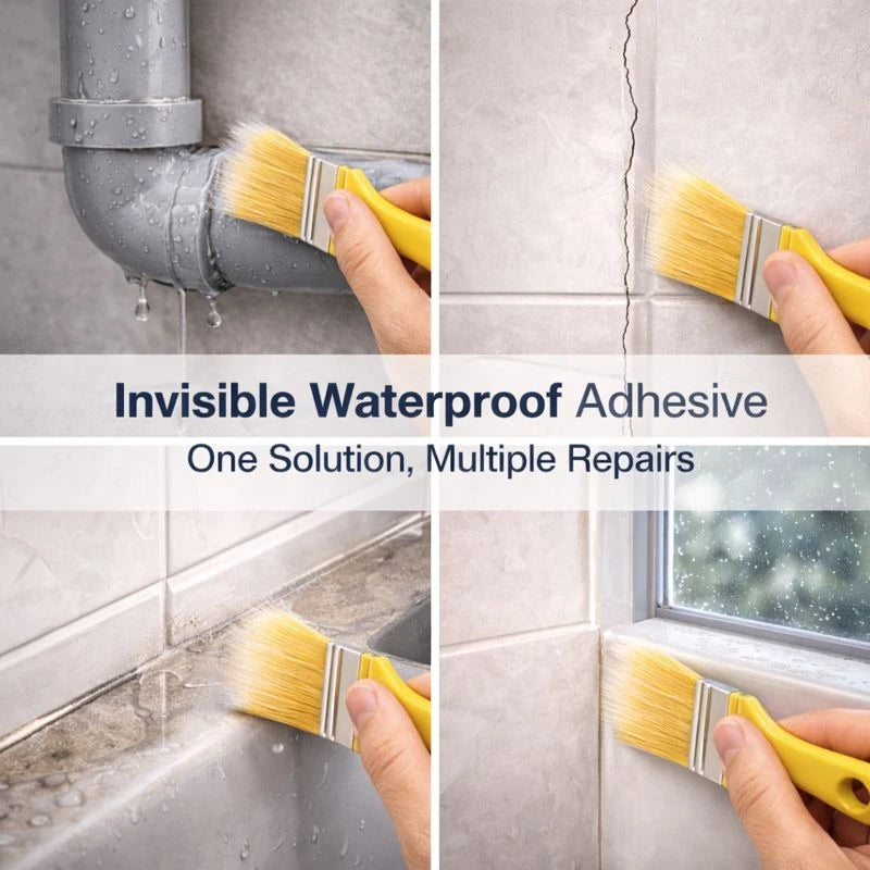 Invisible Waterproof Adhesive 300g Clear Sealant with Brush for Bathroom Wall Tile Pipe Leak Repair