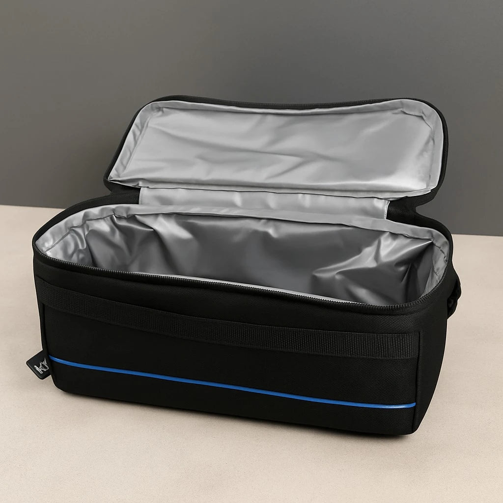 Insulated 2-Compartment Lunch Bag with Bottle Storage - Image 4