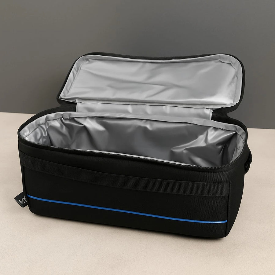 Insulated 2-Compartment Lunch Bag with Bottle Storage