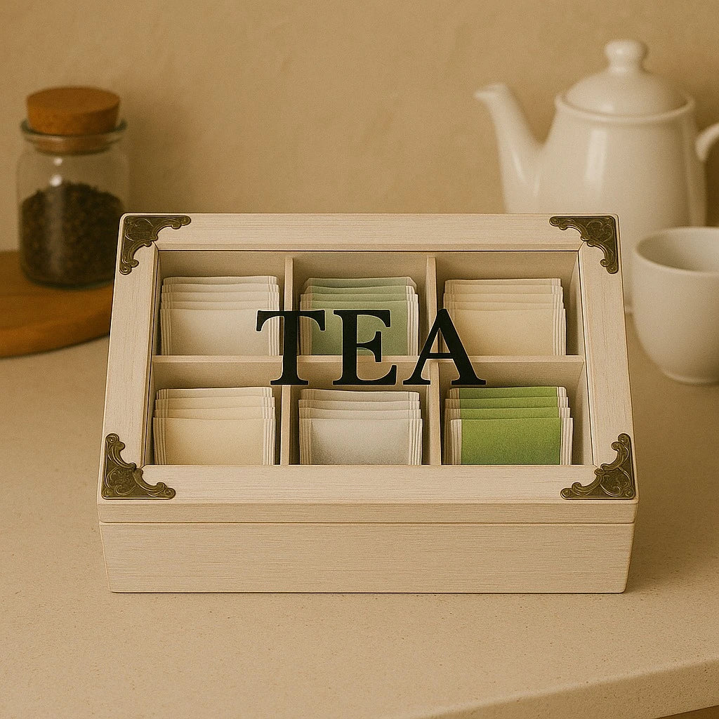 6 Compartments Tea Box