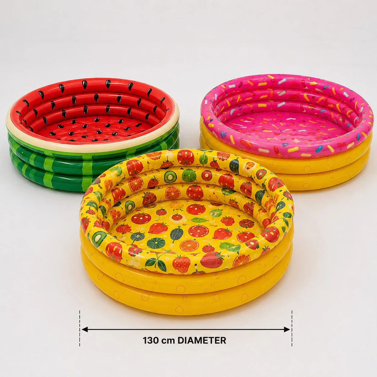 Kids Inflatable Pool Assorted Fruit Watermelon Donut Print Garden Swimming Pool Summer Water Play Pool - Image 4
