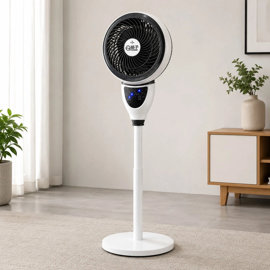 Standing Air Circulator Fan 45W Adjustable Floor Fan Indoor Cooling Fan