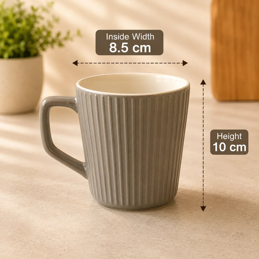 Ceramic Mug Ribbed Coffee Mug Tea Mug Modern Ceramic Cup