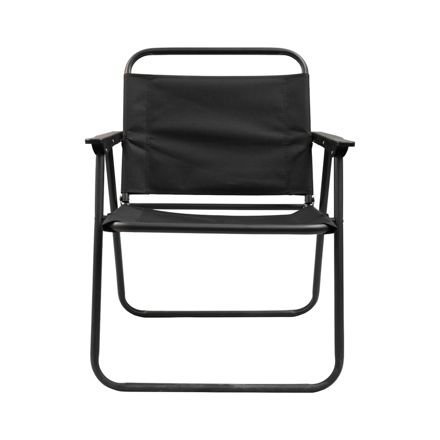 Black Folding Camping Chair Outdoor Portable Aluminum Chair Heavy Duty Fishing Chair Picnic Chair Garden Chair Beach Chair With Plastic Armrests