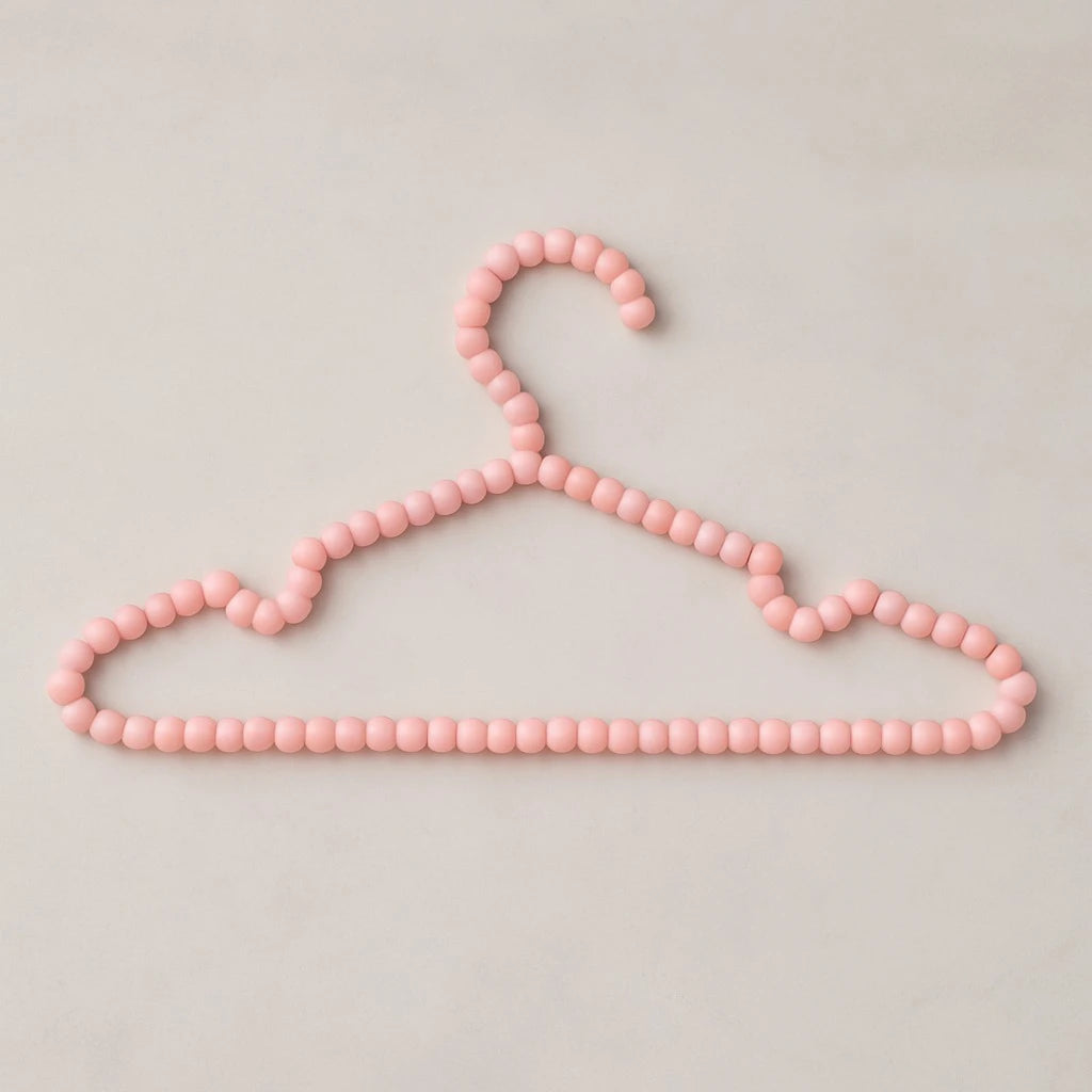 Pink Beaded Plastic Hanger – 40 cm (Set of 3)