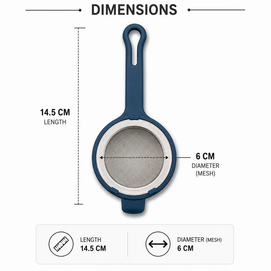 Fine Mesh Tea Strainer Tea Filter Stainless Steel Mesh Plastic Handle Tea Infuser Kitchen Strainer