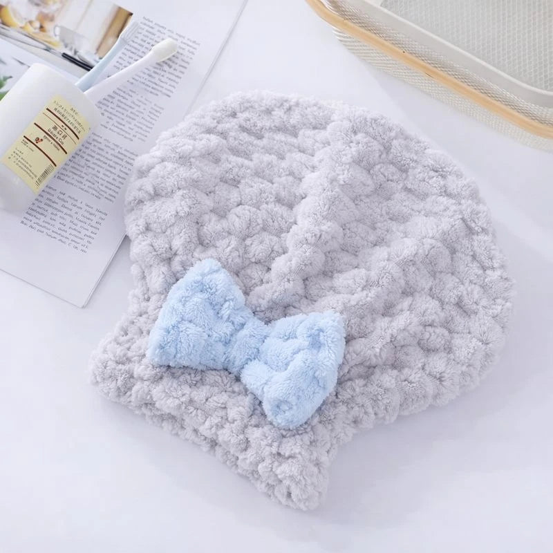 Cotton Dry Hair Travel Cap Soft Absorbent Hair Towel Hat for Adults Shower Bath Spa Home Use hair styler