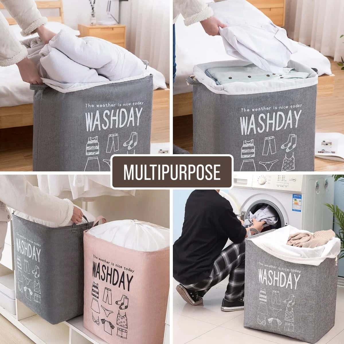 Portable Laundry Storage Basket - Image 2