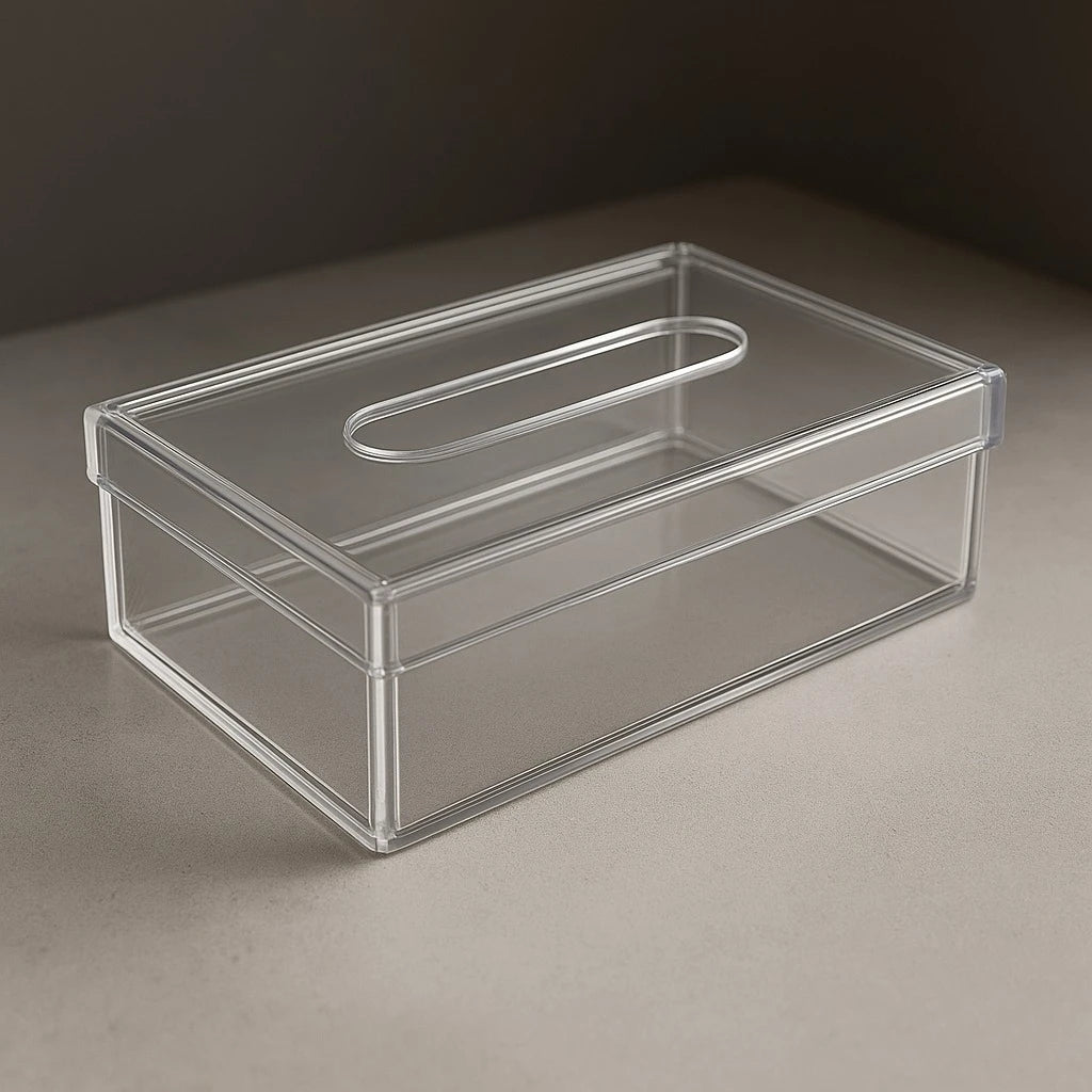 Clear Acrylic Tissue Box with Lid