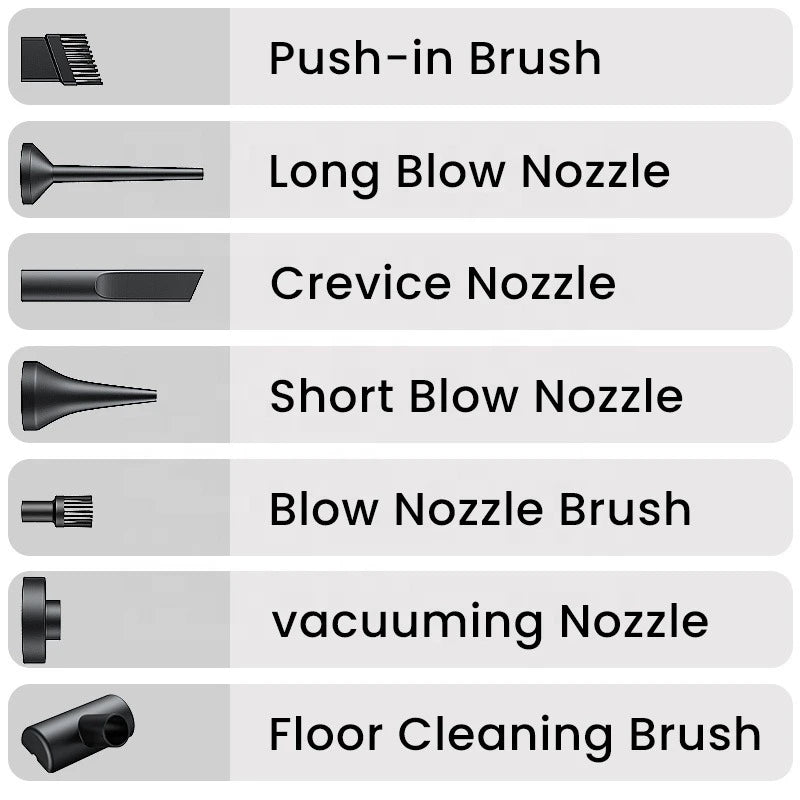 MDHL Car Mounted Cordless Vacuum Cleaner, 9000PA Strong Suction
