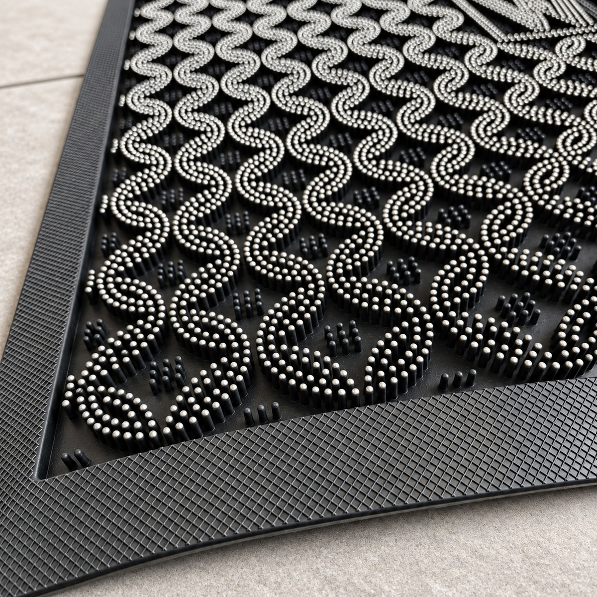 Decorative Dirt Trapping Mat with Raised Surface