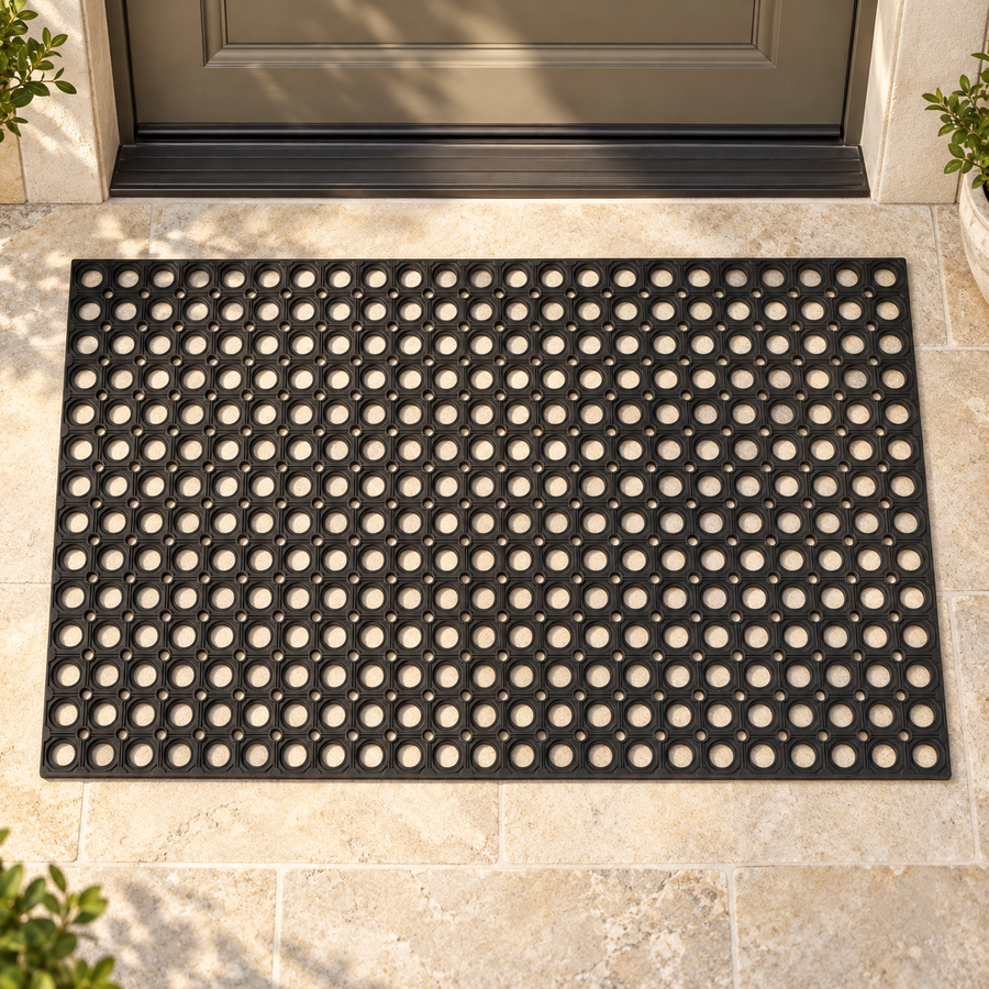Non Slip Rubber Drainage Door Mat with Raised Texture