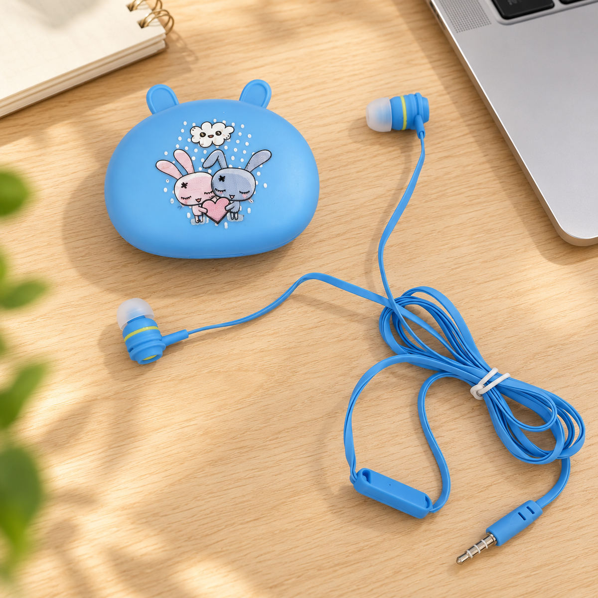 MC-137 Wired In-Ear Headphones with Bunny Case