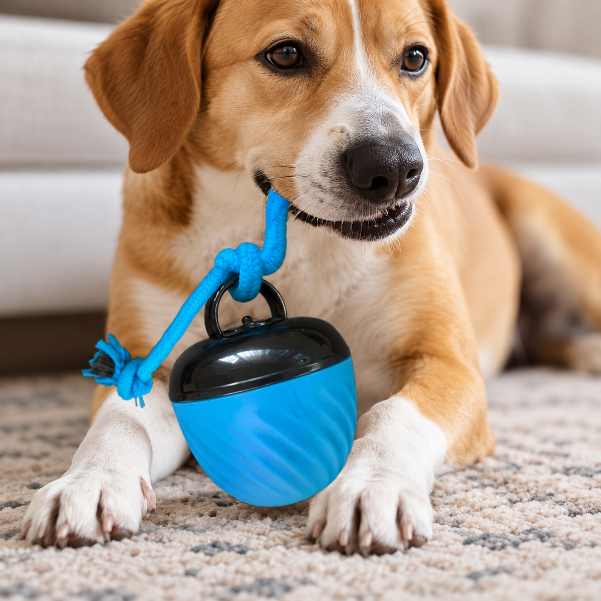 Rechargeable Interactive Dog Ball with Rope