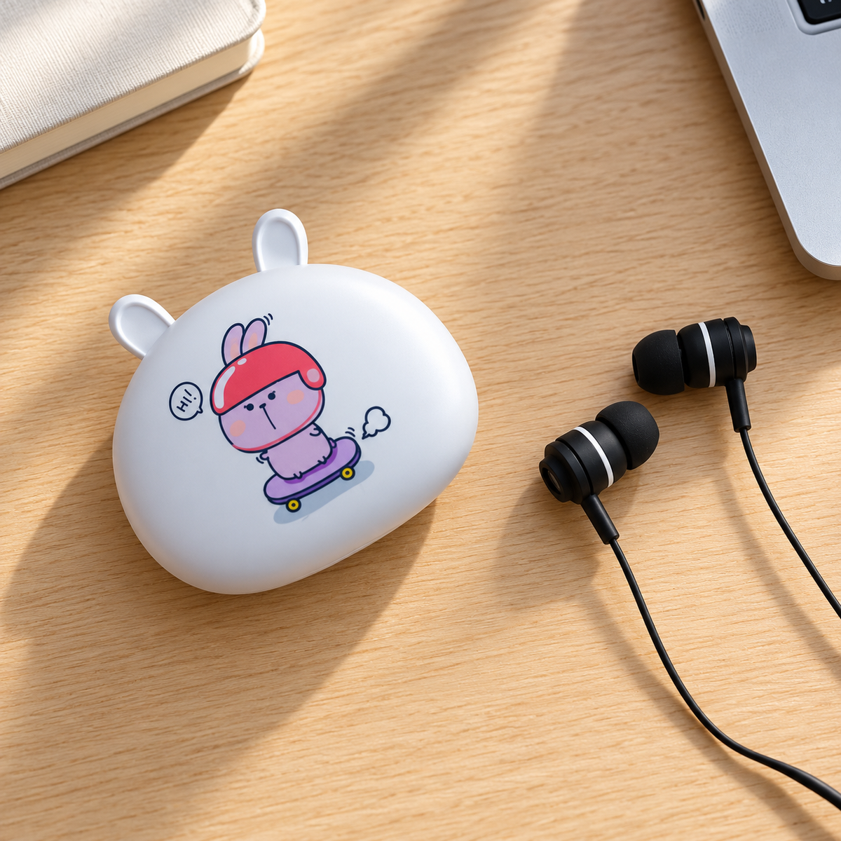 MC-137 Wired In-Ear Headphones with Bunny Case