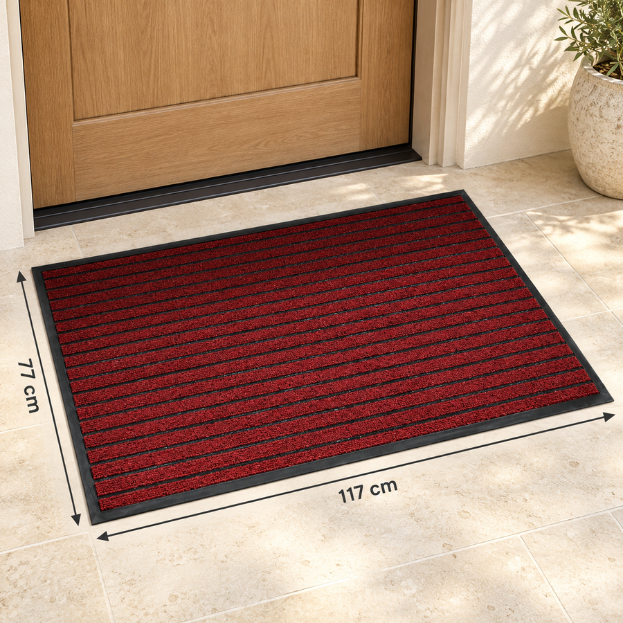 Large Striped Entrance Door Mat 117 × 77 cm