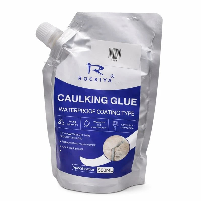 Rockiya Caulking Glue Waterproof Coating Type Transparent Crack Repair Sealant Leak Fix Adhesive for Roof Wall Concrete Tile Expansion Joints 500ml If you want: