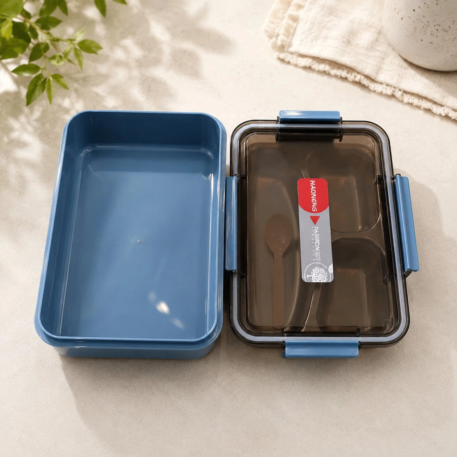Stainless Steel Bento Lunch Box with 3 Compartments  Leak Proof Food Storage Container