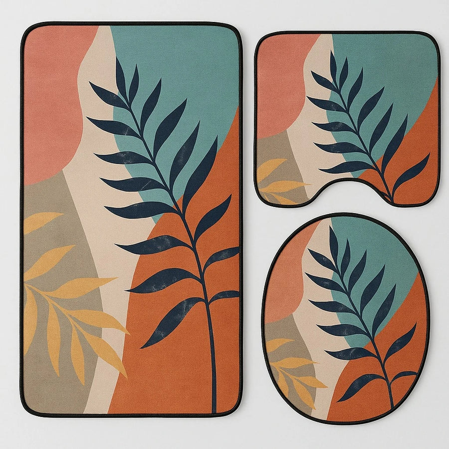 3 Piece Modern Bath Mat Set