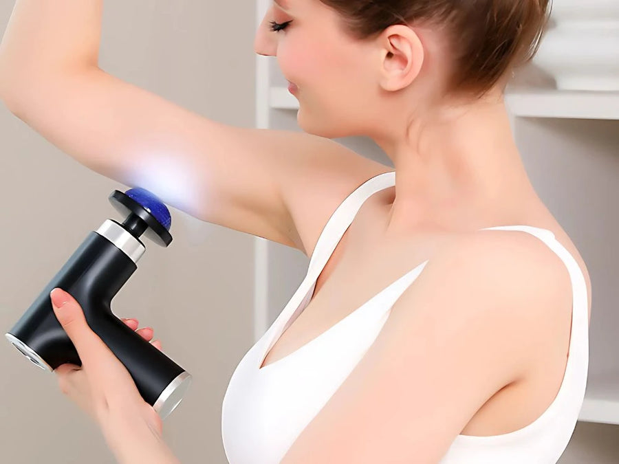 Massager Gun Deep Tissue Muscle Recovery Device Heat And Cold Therapy Rechargeable Handheld Muscle Massager LCD Display 2000mAh