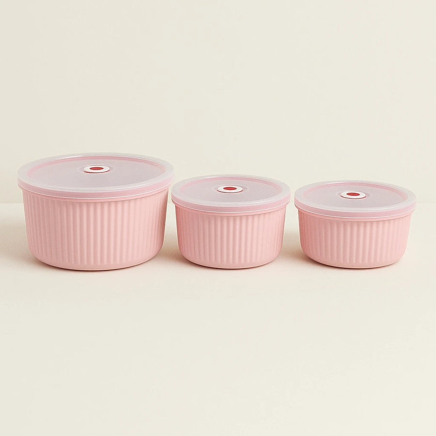 Stackable Food Storage Container with Pop Vent Lid BPA Free Fridge Meal Prep Leftover Snack Organizer
