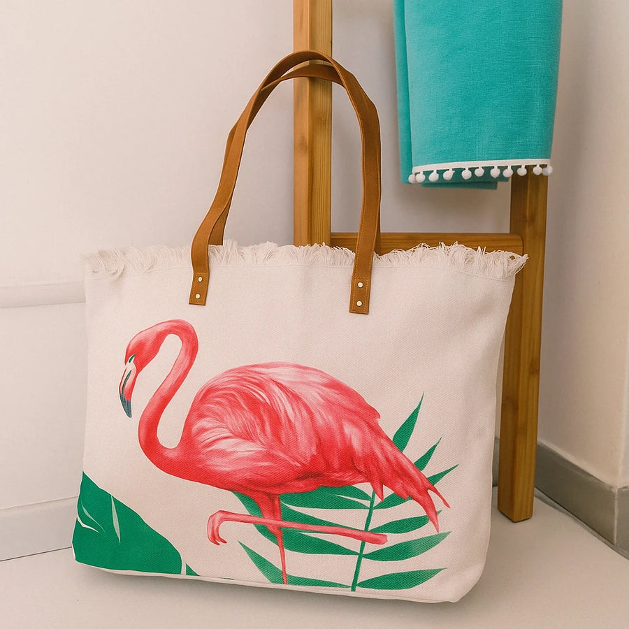 Flamingo Beach Tote Bag