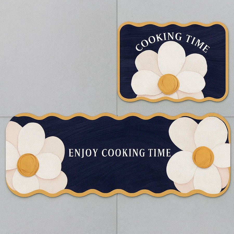Printed Rubber Kitchen Mat Set