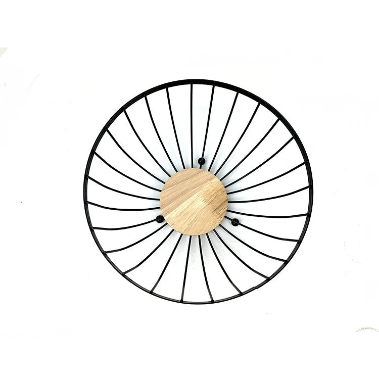 Multi Purpose Modern Wire Basket, Wooden Base