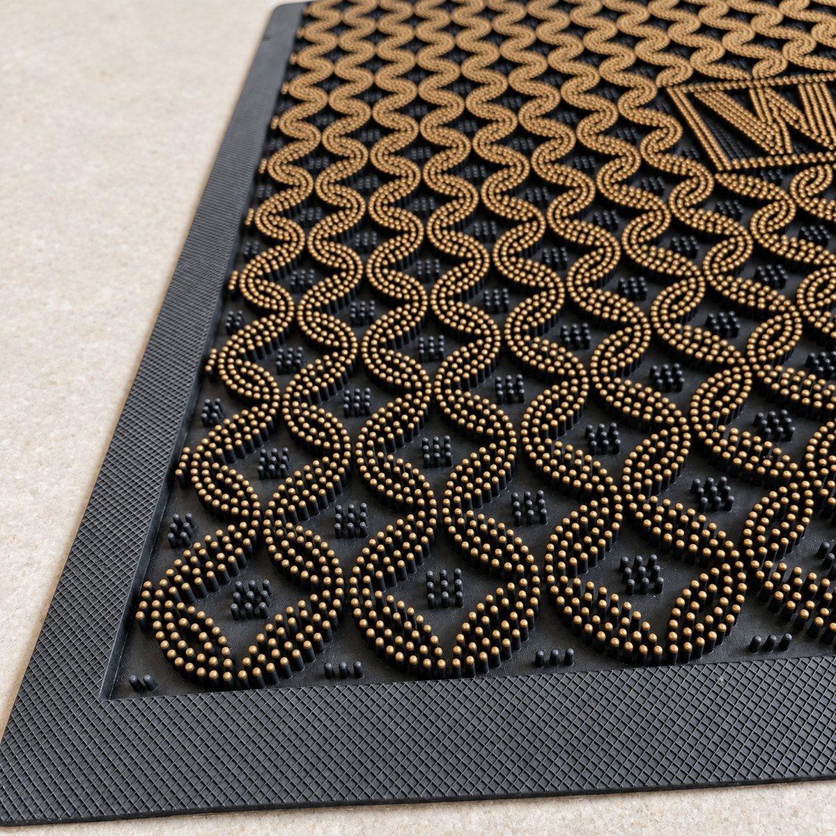 Decorative Dirt Trapping Mat with Raised Surface