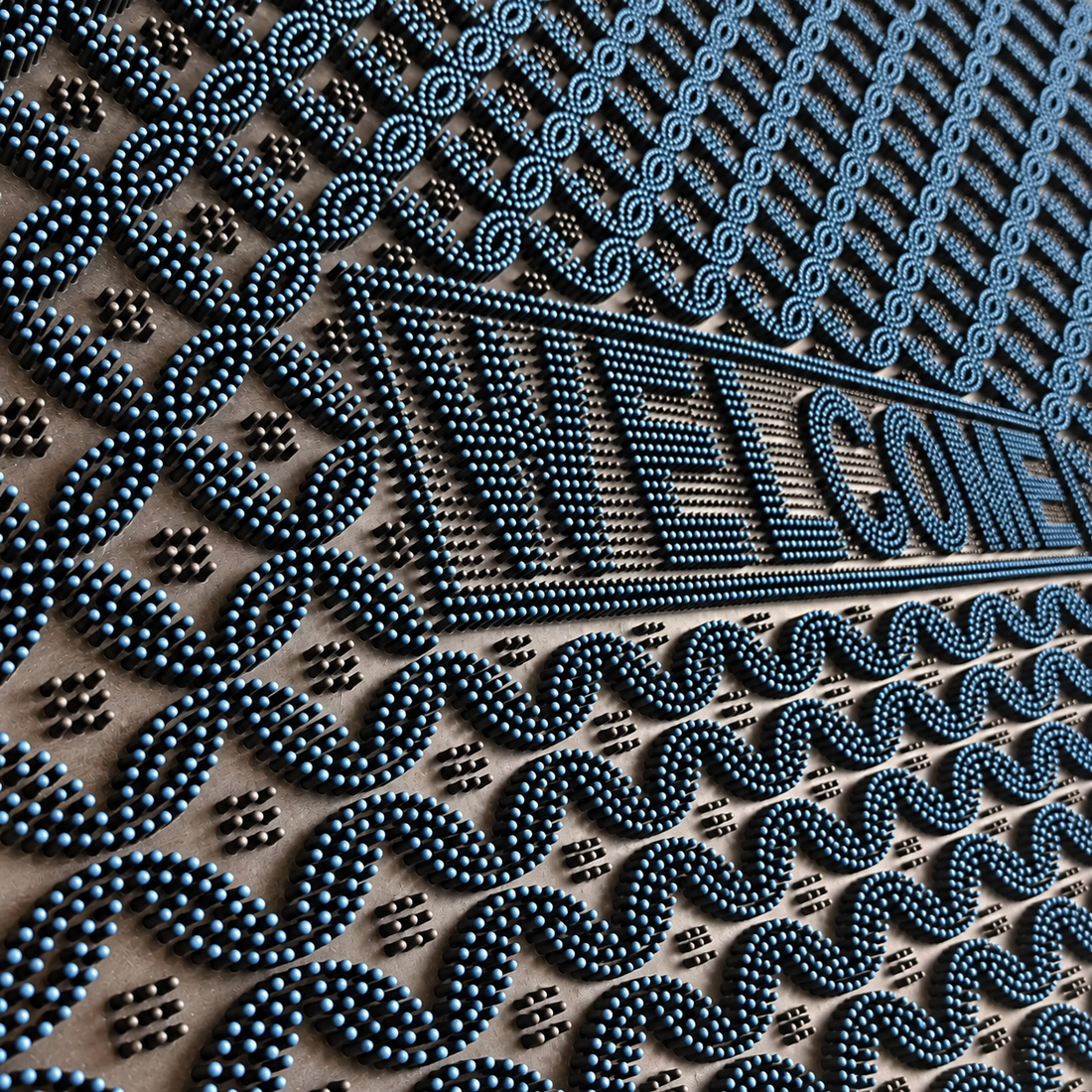 Decorative Dirt Trapping Mat with Raised Surface