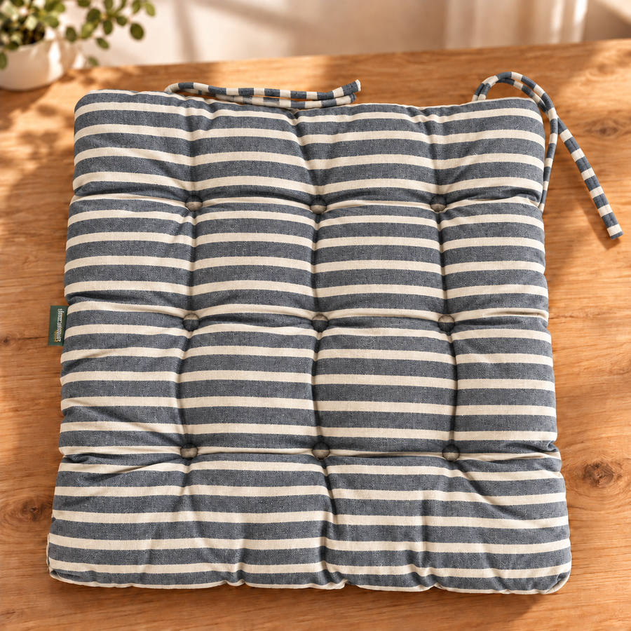Soft Tufted Chair Seat Cushion with Secure Ties 40 x 40 cm